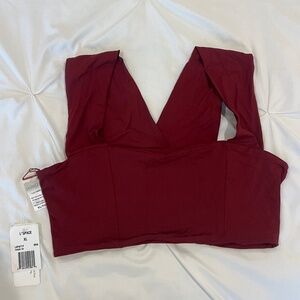 L*Space Parker Bikini Top Maroon Red XL | New With Tags